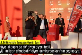 Özgür Özel Fıstık Mitingi'nde: "Köylüye 'al ananı da git' diyen diyen değil,  'Köylü, milletin efendisidir' diyen Cumhurbaşkanı’nın peşindeyiz."