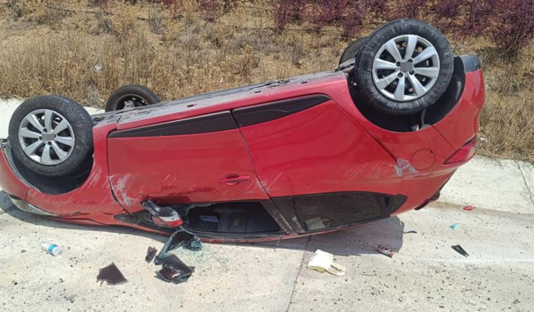 Konya’da otomobil takla attı: 4 yaralı