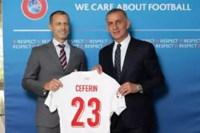 TFF Başkanı Hacıosmanoğlu, UEFA Başkanı Ceferin ile görüştü