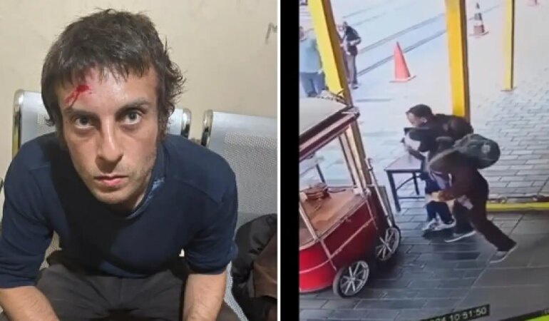 İstanbul Beyoğlu’nda Polise Boynundan Saldıran Vahşi Saatler Önce Polisi Düelloya Davet Etmiş!