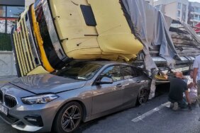 Polisten Kaçan Tır Sürücüsü, 2 Aracı Ezdi: 2 Yaralı