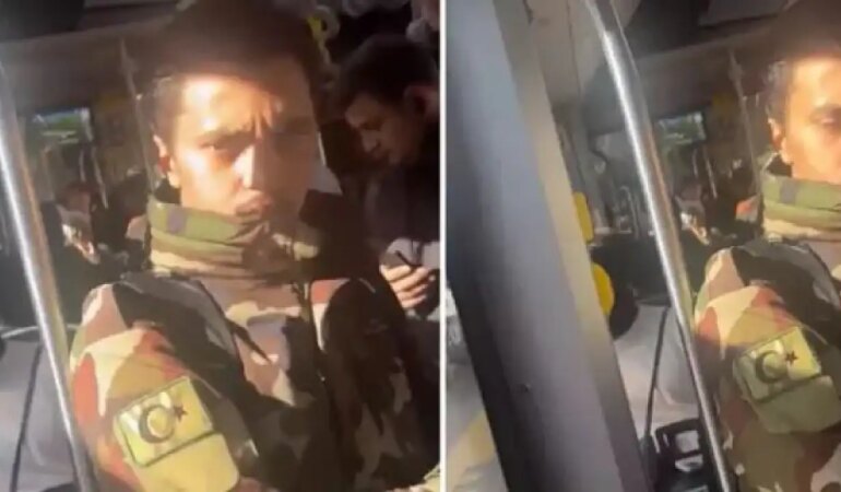 Toplu Taşımada Askeri Kamuflajla Görüntülenmişti Gözaltına Alındı!