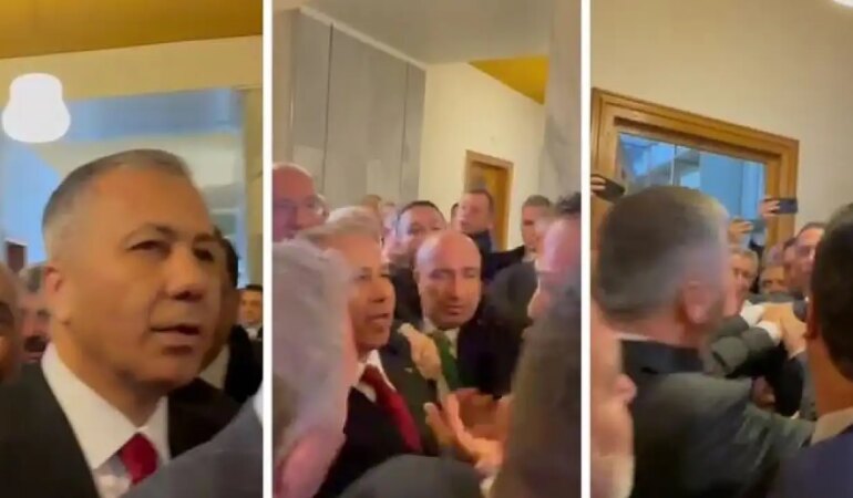 AK Parti'den Ali Yerlikaya ile CHP'li Vekiller Arasında Yaşanan Arbedeye Tepki: Barbarlıktır!