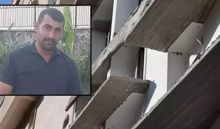 Çöken balkondan zemine düşen işçi hayatını kaybetti
