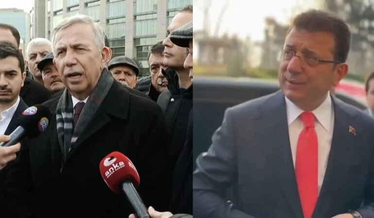Ekrem İmamoğlu Çağlayan Adliyesi’nde! Mansur Yavaş Destek Olmak İçin Geldi