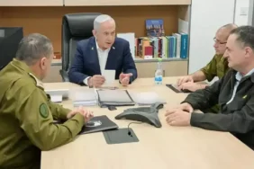 İsrail Başbakanı Netanyahu, Savunma Bakanı  Ve Genelkurmay Başkanı  İle Bir Araya Geldi