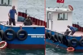 Vapurdan denize düşen kadını balıkçılar kurtardı