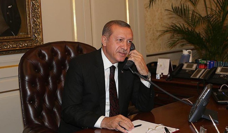 Cumhurbaşkanı Erdoğan, Türkmenistan Millî Lideri Berdimuhammedov ile telefonda görüştü