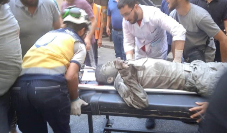 İsrail’in Şam’a düzenlediği saldırıda yaralılara müdahale anları ortaya çıktı