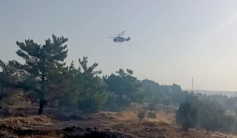 Mersin’in Silifke ilçesinde çıkan orman yangınına müdahale ediliyor