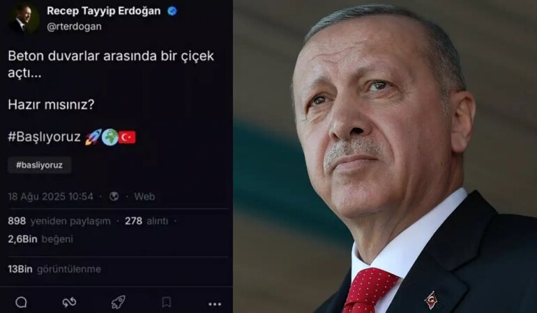 Cumhurbaşkanı Erdoğan, NSosyal'e katıldı: 'Beton duvarlar arasında bir çiçek açtı'