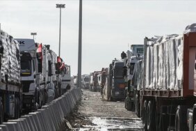 Gazze'ye 8 bin 400 yardım tırından 1210'u giriş yapabildi