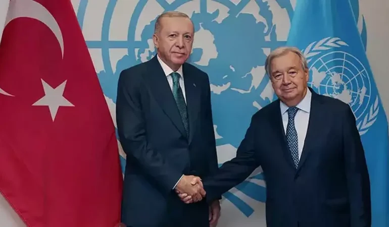 Cumhurbaşkanı Erdoğan, BM Genel Sekreteri Guterres İle Bir Araya Geldi