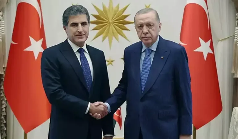 Cumhurbaşkanı Erdoğan, Irak Kürt Bölgesel Yönetimi Başkanı Barzani’yi kabul etti