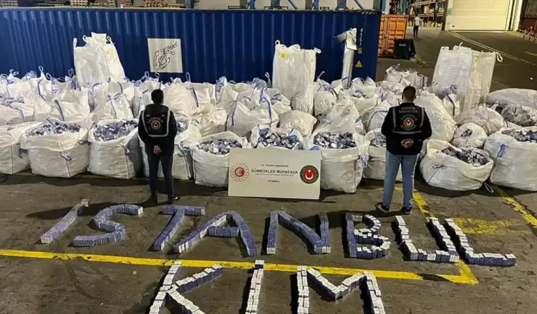 394 bin 117 paket kaçak sigara ele geçirildi
