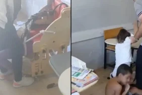 Otizmli öğrencileri sıralara bağladılar