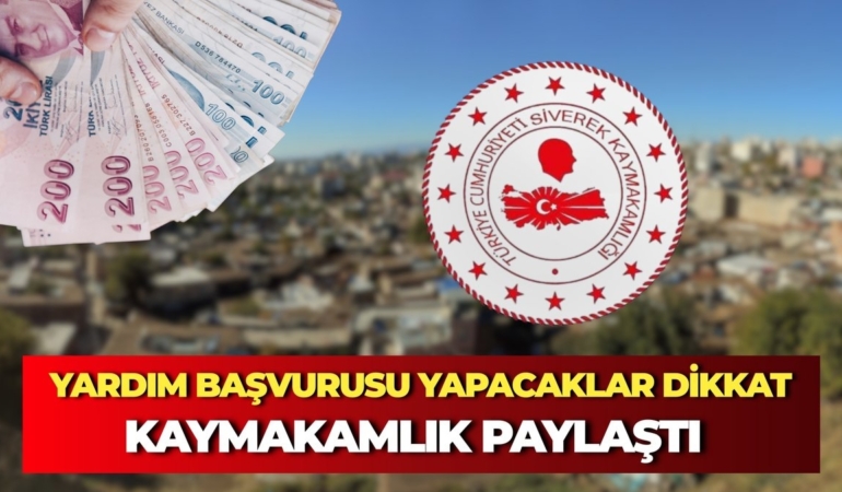 Kaymakamlık Yardım Başvurusu E-Devlet Başvuru Formu
