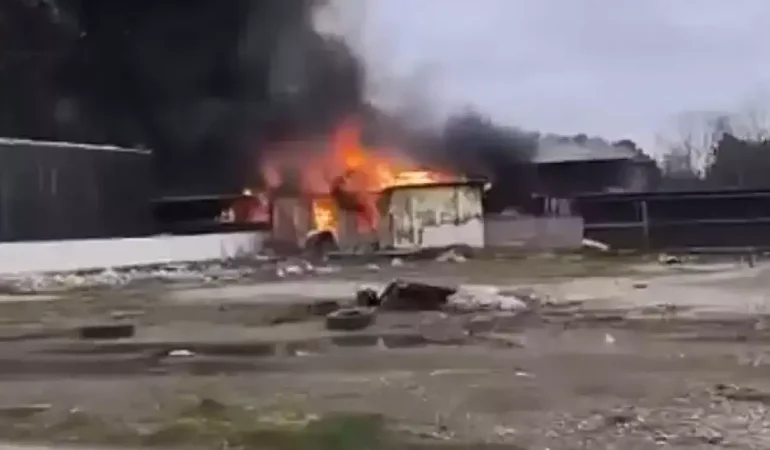 İşçi konteynerinde yangın: 1 ölü