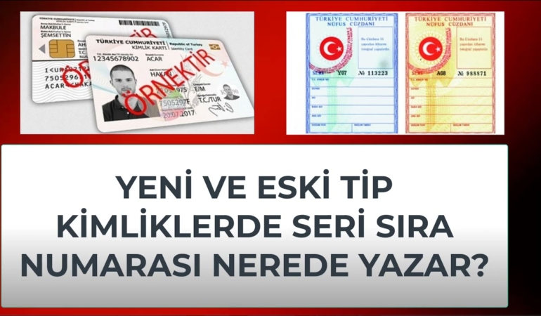 Yeni Kimlikte Seri No Nerede Yazar? Kaç Haneli? Seri No Öğrenme