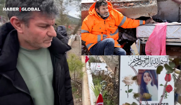 Enkaz altındaki kızının elini hiç bırakmamıştı, depremin 3. yılında kabrini ziyaret etti “Acılar hiç geçmiyor”