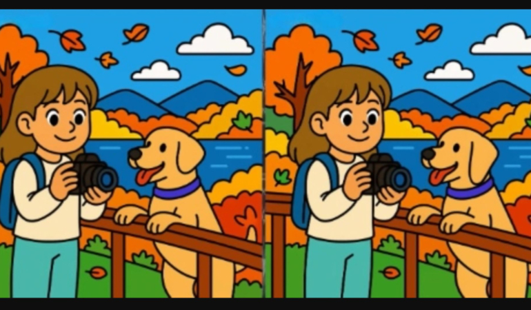 Köpeğiyle birlikte fotoğraf çeken iki kız arasındaki 3 farkı sadece yüksek IQ’su olanlar 14 saniyede buluyor