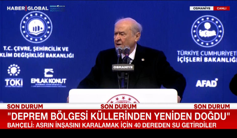 MHP lideri Devlet Bahçeli: Depremde tek yürek olduk
