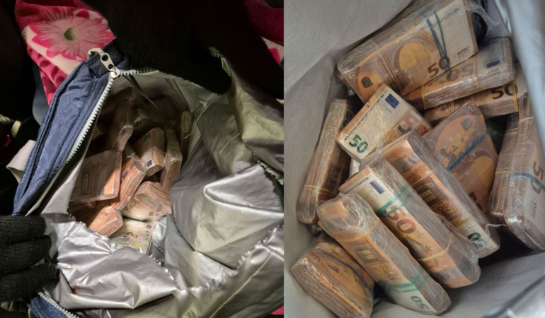Çikolata dolu çantadan 220 bin Euro çıktı