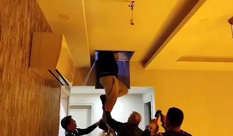 19 yıl hapisle aranan hükümlü saklandığı tavan arasında yakalandı