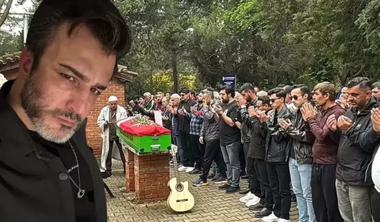 Şarkıcı Rıza Tamer, son yolculuğuna gitarıyla uğurlandı