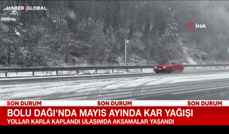 Bolu’da kar yağışı başladı