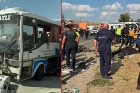 Midibüs ile kamyon çarpıştı; 1 ölü, 16 yaralı