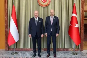 TBMM Başkanı Kurtulmuş, Avusturya Federal Şansölyesi Stocker ile bir araya geldi