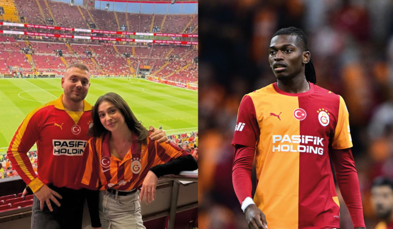 Ünlü oyuncu kardeşiyle Galatasaray'ı desteklemeye geldi