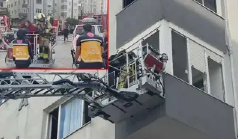 8 katlı binada yangın; mahsur kalan 14 kişi kurtarıldı