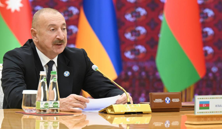 Aliyev’den BDT Zirvesi’nde ‘ulaşım merkezi’ vurgusu