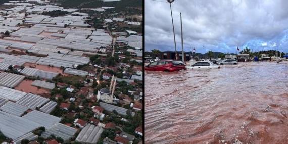 Antalya’da sağanak felaketi: Araçlar sürüklendi, seralar zarar gördü