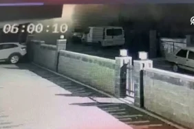 Maltepe'de kısmi olarak çöken 7 katlı binanın çökme anı güvenlik kamerasında