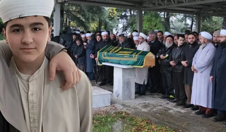 Selde akıma kapılan 14 yaşındaki hafız Mahmud son yolculuğuna uğurlandı