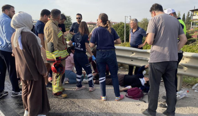 Yola dökülen mazot iki ayrı kazaya neden oldu: Çok sayıda yaralı var